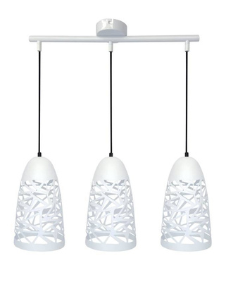 Suspension blanche 3xE27 59cm SABRIN 33-54876