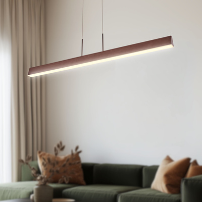 LED linear pendant lamp COCONUT minimalist lamp over table