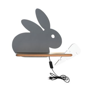 Lampa kinkiet półeczka 5W LED 4000K IQ Kids Rabbit szary 21-85184