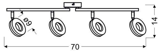 WALL LAMP CANDELLUX THEMA 94-60792 CHROME LED STRIP