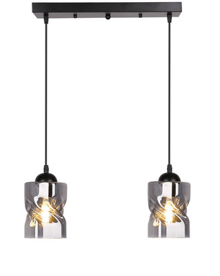 Suspension noir/bande fumée 2xE27 Felis 32-00132