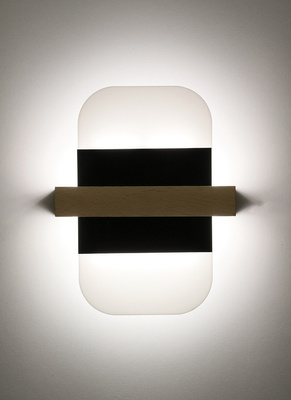April lamp wooden wall lamp 1x6 LED black+white