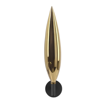 Nordic wall light black with gold glass shade for living room and bedroom 1x5W G9