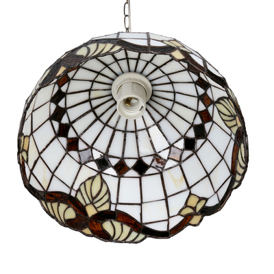 Marsala patina lamp 1x60 e27 stained glass shade