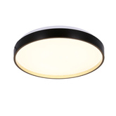 Plafoniera Florida plafon negru si auriu 18w led 33 cm cu abajur alb
