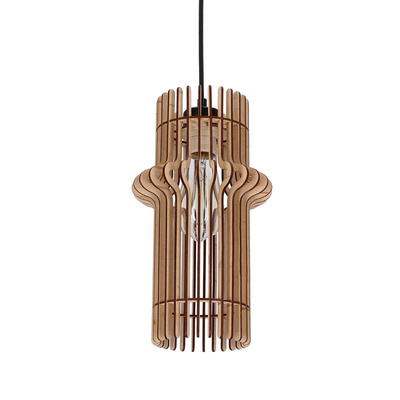 Suspension Eco 4 1x40 e27 Abat-jour en bois