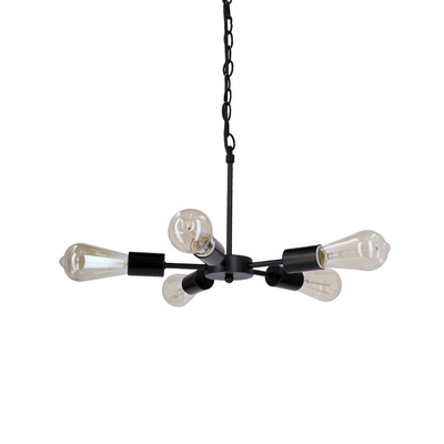 Sparta Hängelampe schwarz 5X60W E27 35-09388