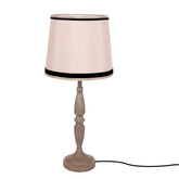 CARDINALE table lamp h 58 cm dark grey 1x40 E27 beige lampshade
