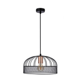 Hanging lamp black metal adjustable 40W E27 Levi 31-78469