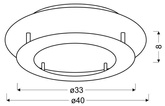 Lampa sufitowa plafon biały 40cm LED Merle 98-66183