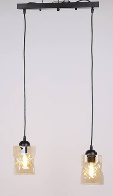 Suspension noir / bande ambre 2xE27 Felis 32-00170