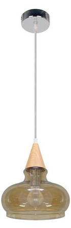 Hängelampe aus geräuchertem Glas 60W E27 Enriks 1 Candellux 31-77783