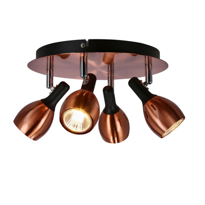 Plafonnier plafond 4xGU10 cuivre CROSS 98-34878