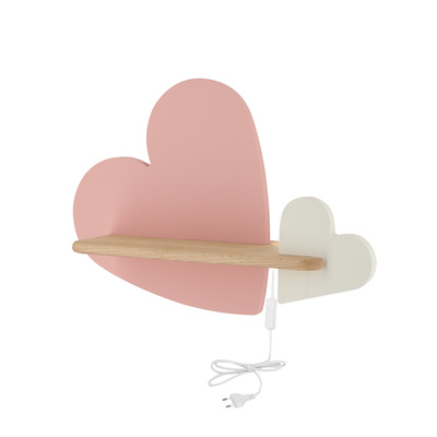 Kinkiet LED 5W lampka dziecka półka serce różowe Heart Candellux 21-84552