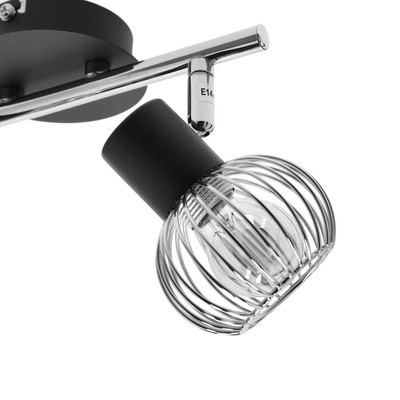 Lampa ścienna candellux oslo 92-61843 listwa e14 czarny/chrom