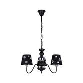 Black chandelier hanging lamp 3xE14 Batley Ledea 50203105