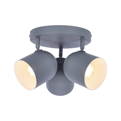 Lampa sufitowa 3xE27 szara 32cm AZURO 98-63236