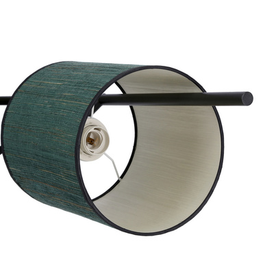 Lampa de podea Bendi neagra 1x40w e27+3w led Abajur verde 51-25265