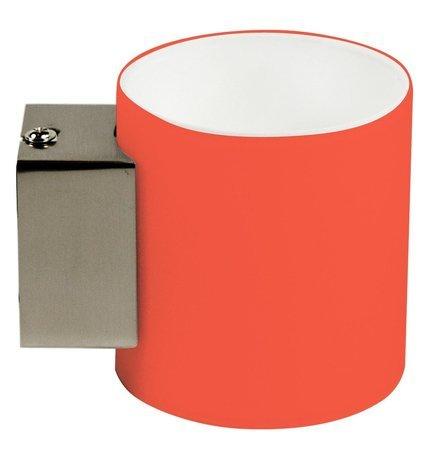 Aplică de perete din sticlă cilindrică portocalie 40W G9 Simonet Candellux 21-04898