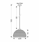 Lampa wisząca z abażurem Balli biała pojedyncza E27
