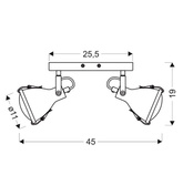 Aplică Candellux Crodo 92-71118 Strip E14 Gri