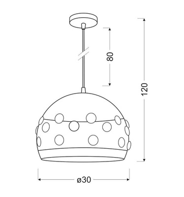 Lampa sufitowa wisząca 1X40W E27 czarny JOLINA 31-69696