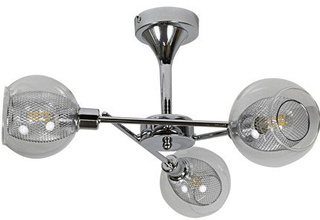 Lampa suspendata incolora cu cos cromat Ozzo 33-72214