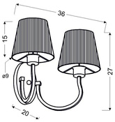 WANDLAMPE WANDLAMPE CANDELLUX BOSTON 22-94400 E27 WEISS