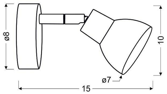 Lampa kinkiet główka okrągła 1E z przegubem KD system 1X5W biały ROY 91-67524
