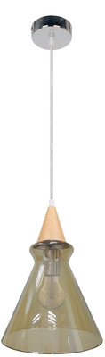 Lampa suspendata abajur sticla fum 60W E27 Enriks 3 Candellux 31-77769
