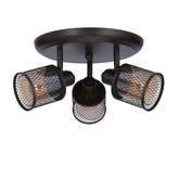 Plafoniera cafea aurie chihlimbar 3x40W Canabera Candellux 98-83098