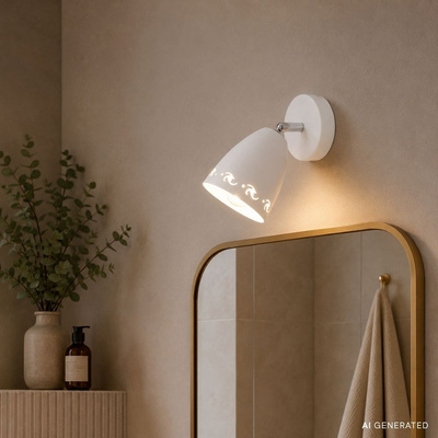 Lampa ścienna kinkiet candellux coty 91-67111 e14 biały mat