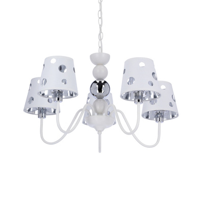 Candelabru alb suspendat 5xE14 Batley Ledea 50205110