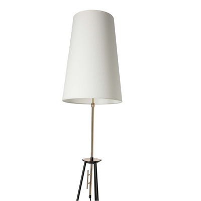 TAFLO floor lamp black gold 1xE27 white lampshade 51-07322