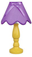 Lampka stołowa nocna ceramiczna żółto-fioletowa 60W E27 Lola Candellux 41-84378