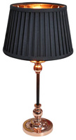 Lampka stołowa nocna czarno-miedziana stożek 60W Amore Candellux 41-38777
