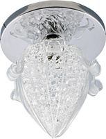 Ceiling luminaire sk-37 ch g4 chrome fixed crystal 20w g4 flower bud