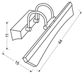 Aplic de perete 7W LED crom GLORY 20-32621