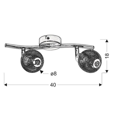 Aplică candellux roman 92-06967 crom g9 band