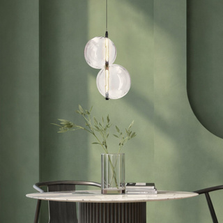 PLAYA pendant lamp black 10W LED 3000K clear shade