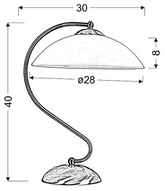 Büro-Schreibtischlampe Patina 60W E27 Lido Candellux 41-79612