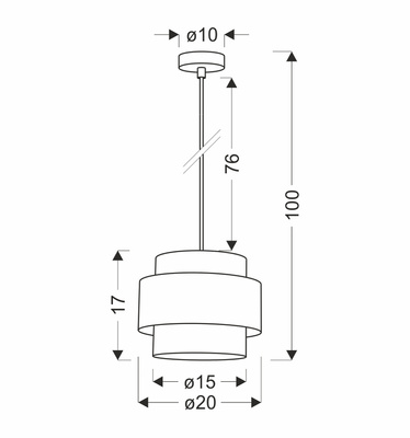 Suspension en rotin E27 blanc + abat-jour crème