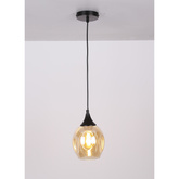 Black/brown glass hanging lamp Aspa 31-00583