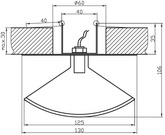Chrome glass ceiling luminaire SZ-07 2229603