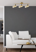 Brass lamp wall/ceiling strip 3xGU10 Colly 93-01733