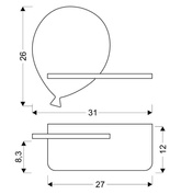 Étagère lumineuse LED 4W IQ Kids Balloon or 21-85108