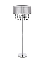 Stehleuchte Chrom / Schwarz mit Kristallen Sottile Candellux 53-73945