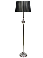 Lampadaire fil noir abat-jour 1xE27 Gillenia Candellux 51-21420