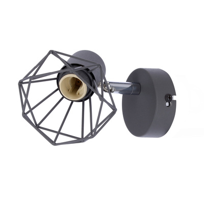 Aplică de perete cu sârmă gri 1X40W E14 Verve 91-60969
