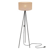 SHANTI lampa podłogowa czarny 1x40W E27 abażur beżowy 51-38760